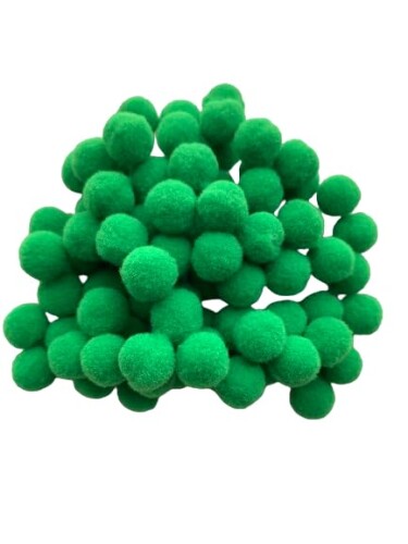 NaturalMelody グリーン色 ボンボン 約1.5cm 70個 ボンテン 手芸 マスコット ポンポン 飾り オーナメン..