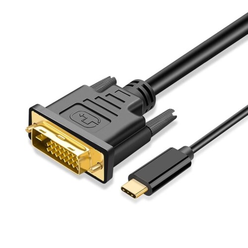 MMOBIEL USB-C - DVI ケーブル アダプター - オス USB-C - オス DVI-D デュアル リンク MacBook、iPad、Dell XPS などと互換性あり - ケーブル コンバーターはモニター、テレビ、プロジェクターをサポー