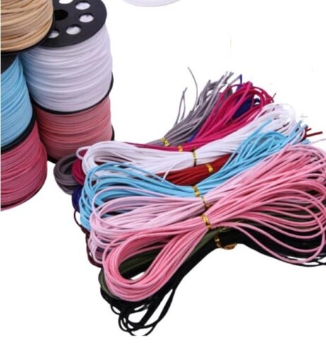 革ヒモ 革紐 革ひも スエード フェイクレザー 幅3mm ハンドメイド スエード紐 紐 レザー紐 レザーコード アクセサリー パーツ kawa1 (茶色 1m)