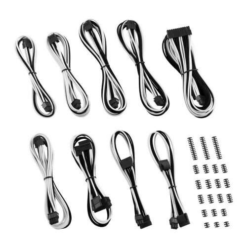 CableMod RT-Series Classic ModMesh Sleeved Cable Kit for ASUS and Seasonic (Black + White)