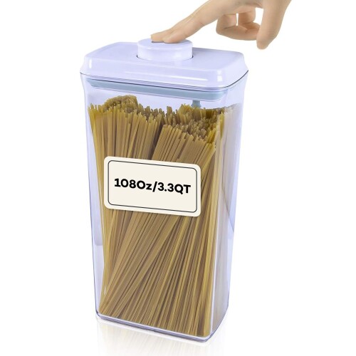 iChewie - BopTop（1点 - パスタ／シリアル用）密閉式食品保存容器 - メカニカルシリコーン密閉缶 - BP..