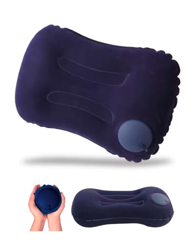 ポータブルクッション 旅行 便利グッズ 飛行機 快適グッズ エアー 座布団 腰 お尻が痛くならない レジャーシート 一人用 厚手 キャンプ アウトドア ピクニック お出かけ スポーツ観戦