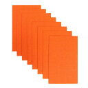 Jtnohx硬質フェルト、クラフト用2mm厚フェルトシート、DIYプロジェクト用8個20x30cm硬質フェルト生地正方形 (オレンジ)