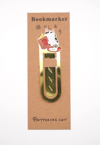 しおり かわいい きれい おしゃれ 人気 ブックマーカー 読書 猫 ゴールド (だんご)