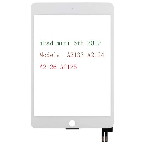 TPhaelay for iPad Mini5 タッチスクリーンデジタイザーガラスの交換20197.9インチ（LCDではない）モデルA2124 A2125 A2126 A2133（ツール修理キットとホームボタンなし）-白