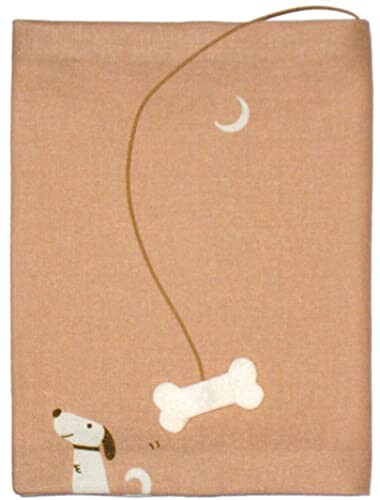 sheepsleep ブックカバー 文庫本サイズ 「のんびり犬」BE 日本製 布 文庫本カバー