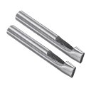 CoCud ホローパンチ 4mm x 15mm 穴 45#鋼製 楕円形ガスケットツール - 用途:レザーDIY レザークラフト ウォレット用 2個セット