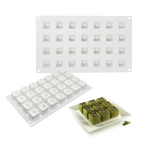 28ホールナットスクエア シリコン型 ムース型 多機能シリコーンモデル DIY用品