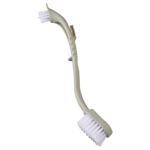 FamGift 靴洗い ブラシ 靴 クリーニングブラシ 双頭 ロングシャンク 旅行する キャンプ 家庭用 汚れを落とす 多機能 靴洗い道具 洗濯用品 携帯に便利（グリーン）