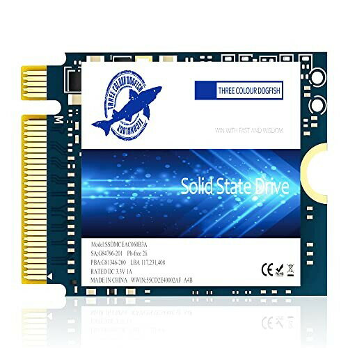 Dogfish SSD M.2 2230 NVMe PCIe 4.0 512GB 3D TLC NAND ゲーミング 内蔵ソリッドステートドライブ スチームデッキ PS5 Surface Pro ノートパソコン デスクトップ用 (M.2 2230 NVMe 4.0 512GB)