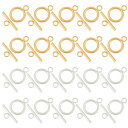 UNICRAFTALE 20組 2色 20mm トグルクラスプ 304ステンレス製クラスプ 留め金具 O字型クラスプ T字型クラスプ マンテルリング リングクラ...