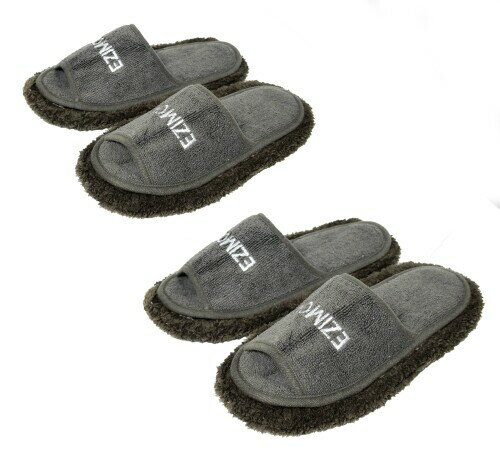 (Onmygogo) 女性用モップスリッパ、レディースマイクロファイバー床掃除スリッパ 柔らかく快適 家のス..