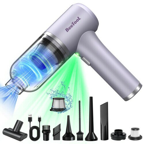 ハンディクリーナー 多機能 BeeTool 35000Pa 強力吸引力 車用掃除機 コードレス 吹き飛ぶ/吸い込む/空気入れ/空気抜き ハンディ掃除機 ..