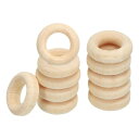 PATIKIL 12mm 木製リング クラフト用 100個パック 天然木製リング 未完成の木製ル ープサークル ペンダントコネクタ用 ジュエリー作り マクラメ ...