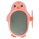 電子メモ 電子メモパッド デジタルメモ かわいい ペンギン (クリアボード版 ピンク)