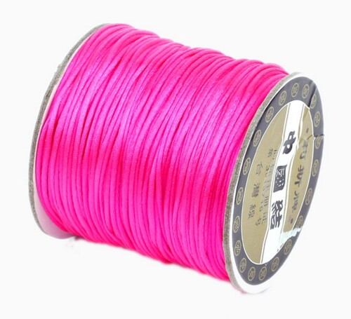 (ビグッド)Bigood 1.5mm*70m ナイロンロープ 手編みブレスレットや中国結び用ロープ 糸 紐 手芸 ナイロンコード DIY手作り材料 アジアン結び（ローズレッド）