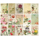 EMERSPRING デザインペーパー コラージュ 素材紙 30枚入り レトロ 背景紙 クラシック 包装紙 工芸紙 おしゃれ 手帳 シール帳 DIY用 古紙 ス...