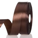 サテンリボン 茶色 幅25 mm 縦長100ヤード 約91メートル 大容量 ギフトラッピング用リボン ちょう結び 包装 贈り物 プレゼント用リボン 長い お徳用...