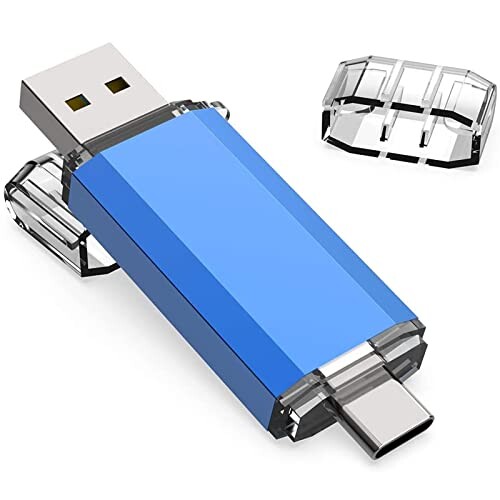 KOOTION 128GB USB[ ^CvC USBtbVhCu 2in1 Type-C + USB A(USB3.1 gen1) ThCu fA ő90 MB/s OTG ThCu X}z Samsung/Huawei/MacBook/Chromebook Pixel Ȃǂ