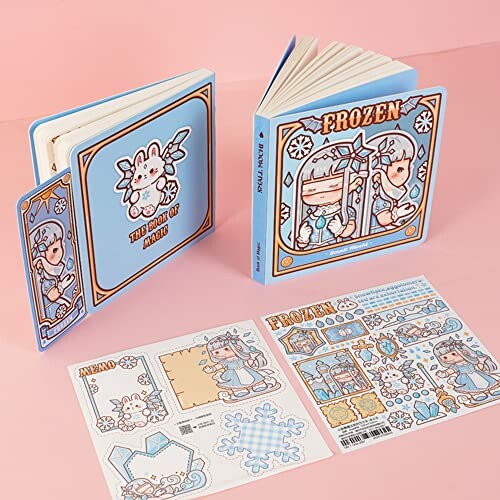 Alideco ノート スケジュール帳 週 かわいい 小さな餅 かわいい女の子の単語帳 メッシュ スケジュール 手帳シール 日記 メモ帳 (bingzhishu...