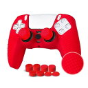 JYXETOV PS5 コントローラー カバー 1個/2個(28オプション)、無料の8ボタンキャップ、シリコーン保護、オリジナルの充電器で充電できます、滑り止め...