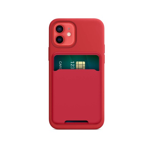 FRTMAマグネットカードホルダーは、アイフォン 12/プロ/マックス/ミニに対応しています。金庫用のシリカゲルカバー磁気財布カバー（赤）に適用されます