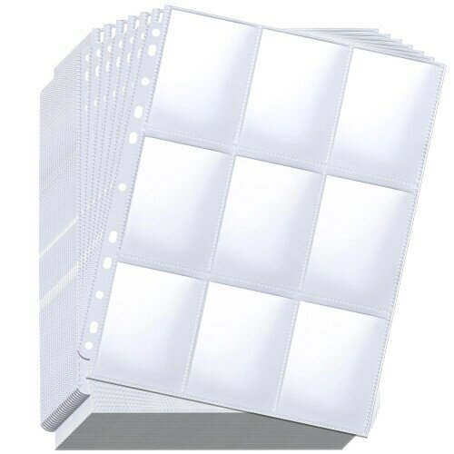 REIYAIBA トレカファイル 9ポケット カードファイル バインダー 両面収納 30枚入り 2穴・3穴・4穴対応 ..