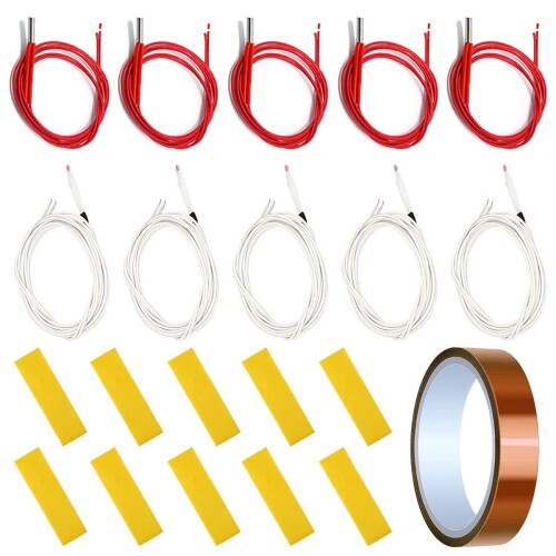 Youmile 5 Pcs 24V 40W620セラミックカートリッジヒーター5Pcs100KオームNTC3950サーミスタ付き3Dプリ..