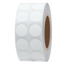 Hybsk カラーシール 2000枚 丸シール 13 mm シール 丸 白 ファイル 事務用品オフィス用 ラベルシール 丸(白)