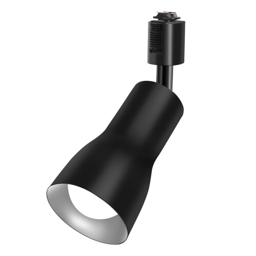 Pispoer ダクトレール用 レールライト ライティングバー用 ダクトレール照明 天井照明 間接照明 LED電球60W形付き E26 昼白色 ブラック 角度調節 (1個セット)