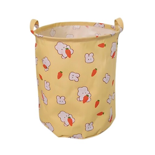 (アクアヴィーナス)おかたづけ袋 ひとりでできるもん（ニンジン ウサギ）ランドリーバスケット 折りた..