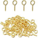 ステンレススチール ネジヒートン* 50個 uvレジン アクセサリー パーツ 金具 ハンドメイド 手芸 クラフト DIY (5*10mm, 金)