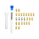 MUXSAM 3Dプリンター ノズル25個入り 真鍮 ステンレス鋼 MK8 ノズル 0.2mm 0.4mm 0.6mm 0.8mm Ender 3 Ender-...