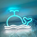 ネオンサイン - 28×20CM かわいいクジラのネオンサイン、LED ネオンサイン 店舗装飾サイン 寝室の装飾 壁掛けサイン アート壁の装飾 ブルーネオン 誕...