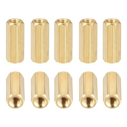 DTGN M4x16mm(DxL) 六角スタンドオフ スペーサー ナット 25 枚 電子機器に最適 メス真鍮カップリング ..