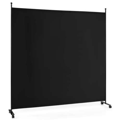 Giantex パーテーション 間仕切り キャスター付き 1連 幅184cmx高さ184cm おしゃれ 仕切り壁 部屋仕切..