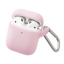 エレコム airpods ケース シリコン カラビナ付き 2019/2016発売モデル対応 ピンク AVA-APSCPN