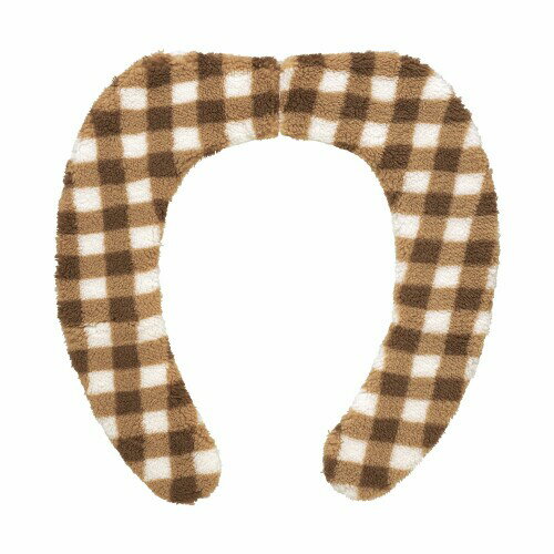 レック ぴたQ 吸着 べんざシート ふわふわ ボア (チェック ・ ブラウン) 洗濯OK BB-496