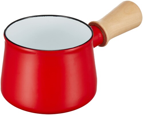 パール金属 ミルクパン 鍋 10cm ホーロー ほうろう 琺瑯 レッド プチっと HB-5065