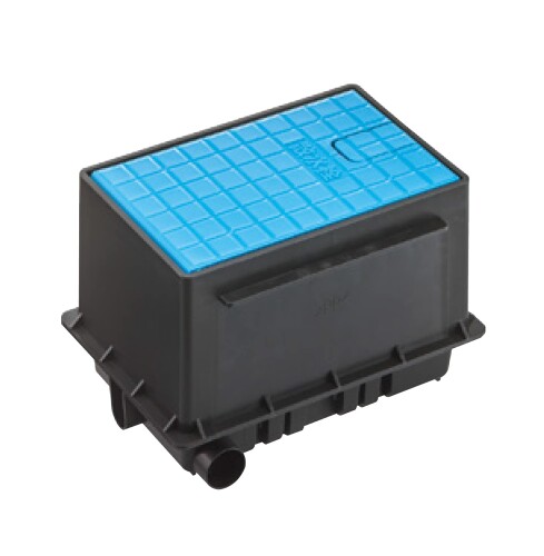 SANEI(サンエイ) 屋外水栓 散水栓ボックスセット 共用散水栓付 フタ(青) R81-93S-B