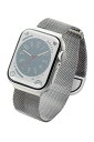 エレコム Apple Watch アップルウォッチ バンド ステンレス 編み込み マグネットバックル 工具無し 41mm 40mm 38mm シルバー AWW41BDSSMSV
