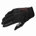 コミネ(KOMINE) バイク用 グローブ プロテクトメッシュグローブ-ブレイブ Black/Delta Red XL GK-183 1049 春夏秋向け メッシュ素材(2)