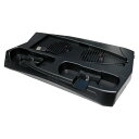 アローン PS5 通常版/デジタルエディション両用 マルチ充電スタンド 冷却ファン付 コントローラー2台充電可能 USBハブ3ポート バスパワー給電 日本メーカー ブラック BK