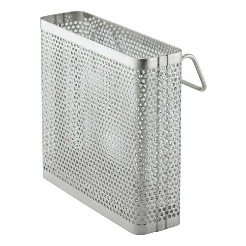 下村企販 奥行わずか3cm スリムな箸立て 水切りラック用 薄型 簡単取り付け 邪魔にならないコンパクトサイズ 小物用 スプーン フォーク カトラリーポケット シルバー ステンレス 10.5×3