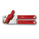 VICTORINOX(ビクトリノックス) 缶切り 簡単に缶のふたを開けることができる缶オープナー レッド 円形刃の手動式 栓抜き付き カンオープナー 7.685...