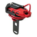タナックス(TANAX) バイク用 盗難防止 ヘルメット用ワイヤーロック ストレート レッド 3桁ダイヤル式ロック 600mm MF-4755