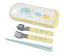 大西賢製販 子ども用カトラリー イエロー 本体: 8.4×19.7×1.8cm、スプーン: 2.6×13.7cm、フォーク: 2.5×13.5cm、箸: 16.2cm