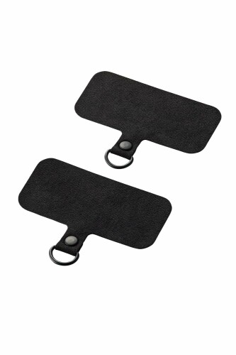 (エレコム) スマホ ストラップ ストラップホルダー 1口タイプ 2枚入り 耐久力UP 耐荷重5kg ファブリック 黒 ブラック P-STHD1BKN