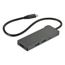 オーム(OHM) 電機PCGEAR USBハブ Type-Cコネクタ HDMI出力ポート 2USBポート Type-Cポート 変換アダプター マルチドッキングア...