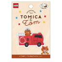 パイオニア トミカ つむぱぱ 消防車 ワッペン 1個付き 縦40mm×横53mm シール・アイロン 両用タイプ TOM650-TOM61